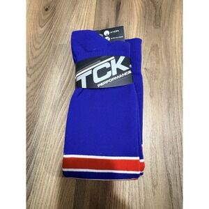 TCK Soccer Baseball Socks Red White Blue XL New Striped USA